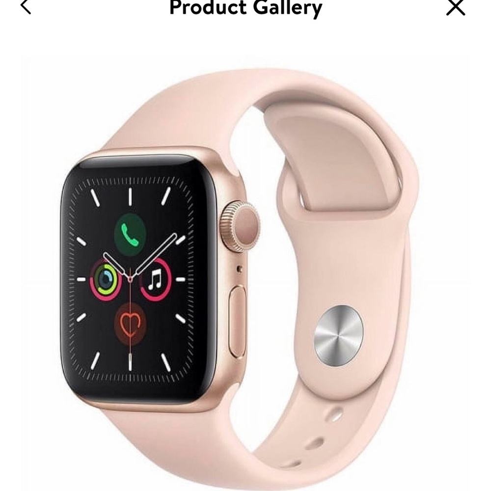Apple Watch Series 5 GPS + Cellular, 40mm Gold Aluminum Case w/ Pink Sport Band
